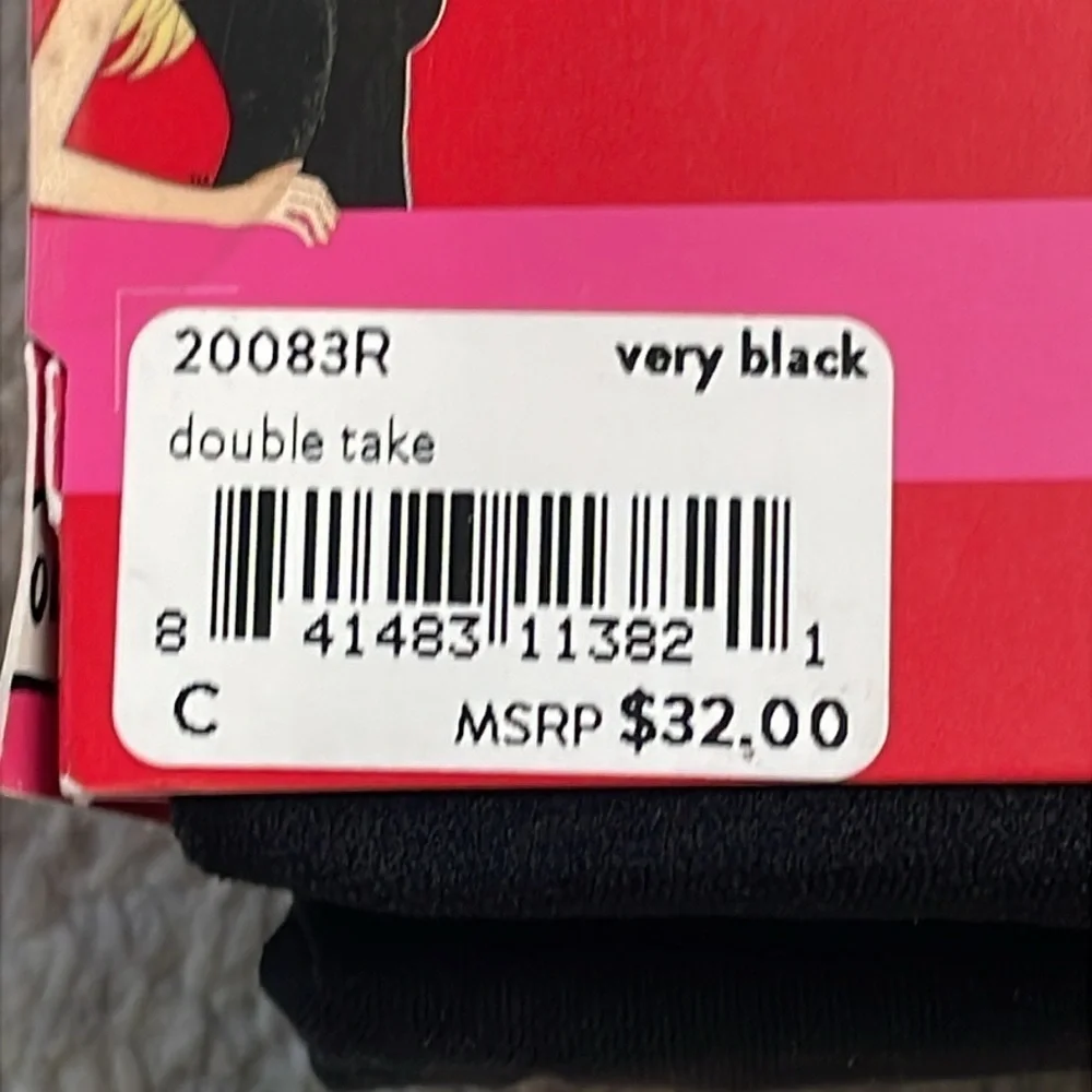 Spanx Tights Double Take Very Black Shaping Smoothing Tummy Control Sz C